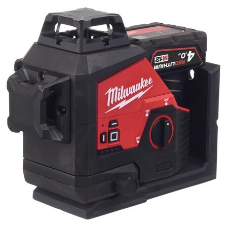 Milwaukee M12 3PL-401C Krysslaser grønn, med batteri og lader, Laserinstrumenter