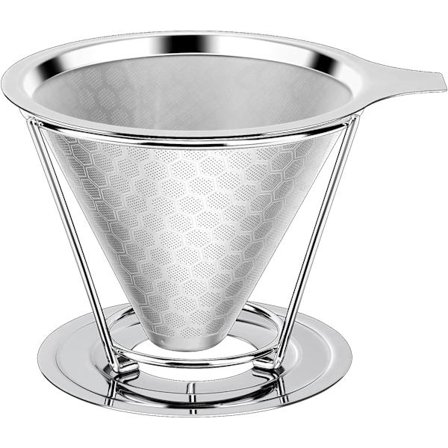 (800Mesh) Återanvändbart kaffefilter, permanent rostfritt stål filt