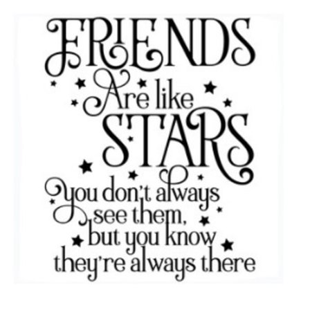 Väggdekor/Väggord - Friends Are Like Stars