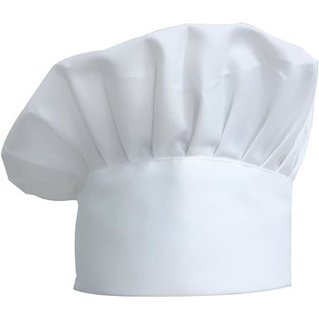 Unisex kokkehat med justerbar elastisk bånd, kogehætte til mænd, kvinder, madlavning, hvid, 30 mm, 1-pak