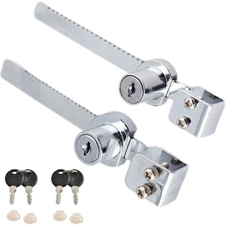 2 Sæt Skydedørs Ratchet Låse, Sikkerhedsløsning til Skabe CKG