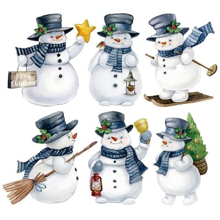 1 Sett med Julemagnet Snømann Magnet Kjøleskapsmagnet Julete Magneter Kjøleskapsmagnet