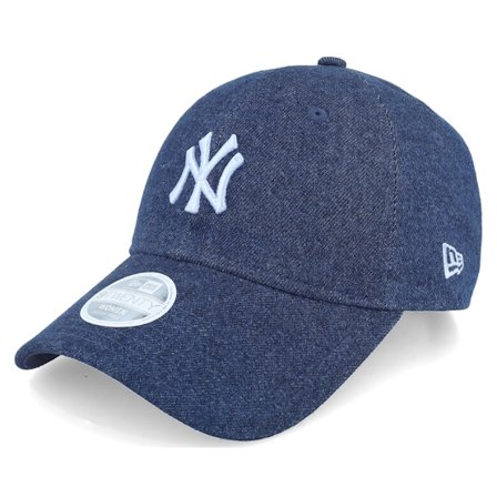 New Era - MLB Blau unconstructed Cap - New York Yankees Womens Denim 9TWENTY Navy/Pale Blue Dat Cap / Unstructured @ Hatstore