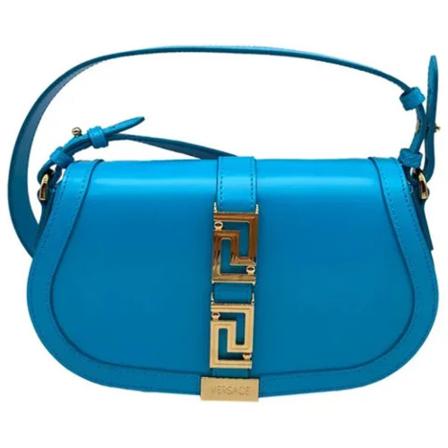 Versace Pre-owned, Pre-owned Canvas shoulder-bags Blauw, unisex, Maat:ONE Size
