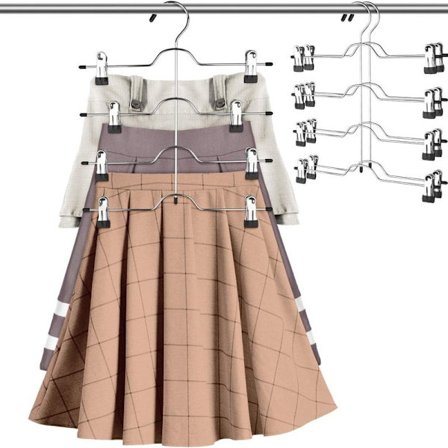 Nederdelsbøjle, til bukser, shorts, pladsbesparende, sort