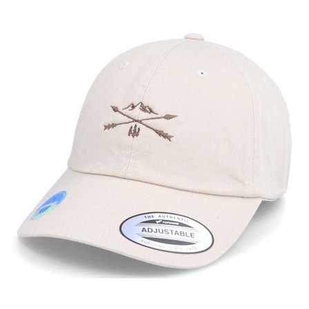 Wild Spirit - Beige unconstructed Keps - Ecowash Nature Arrow Cross Beige Dad Cap @ Hatstore