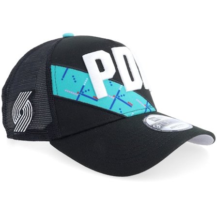 New Era - NBA Nero trucker Cappellino - Portland Trail Blazers NBA City Edition 9FORTY A-frame Trucker @ Hatstore