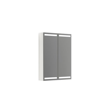 Dansani Luna Level Spegelskåp 60 cm, med ljusstyrning Vit högglans, Badrum