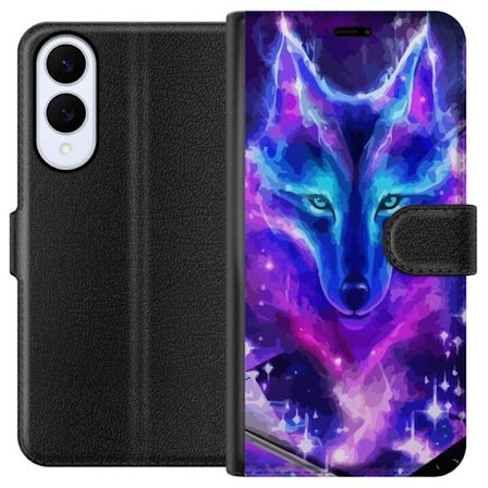 Plånboksfodral till Samsung Galaxy S25 Edge med Neon Varg