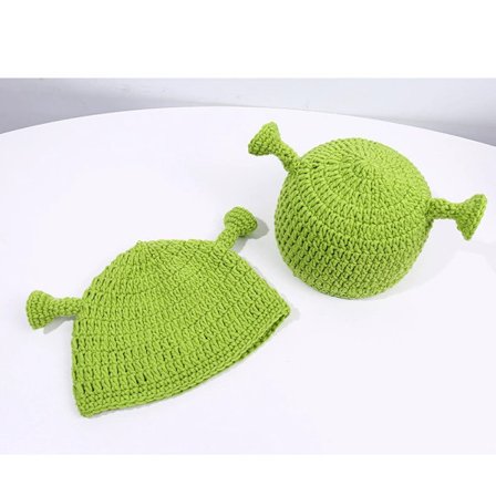 2 stk. Shrek-hatte med ører, voksen cosplay-rekvisitter, Halloween-rekvisitter,