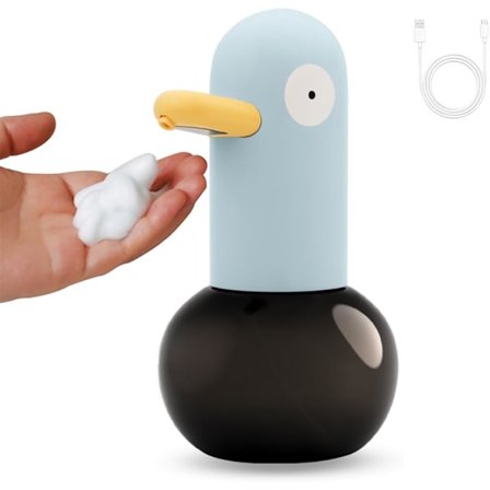 400 ml ankanmuotoinen automaattinen vaahtoava saippua-annostelija, kosketukseton vaahtoava saippua-annostelija, USB ladattava.