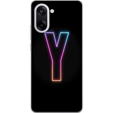 Kompatibelt Mobildeksel til OnePlus OnePlus Nord CE5 Minimalistisk neonbokstav Y i fargeskiftende lys mot svart bakgrunn