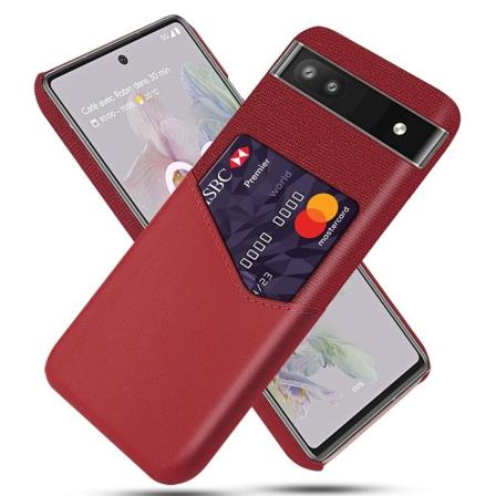 Bofink Google Pixel 6a Card Suojakuori - Punainen Red