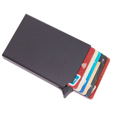 Pop-up Kreditkortsfodral - Rfid Nfc-skydd - Plånbok i Aluminium - Håller Upp