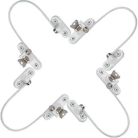 4 stk. Åpningsbegrensere for vinduer og dører PVC Vindusbegrenser med sikkerhet