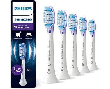 Philips-Sonicare Brushhead G3, 5 pack, White-Sonicare børstehoder for tannkjøttpleie, 5-pakning-Oral care-Tannbørstehoder