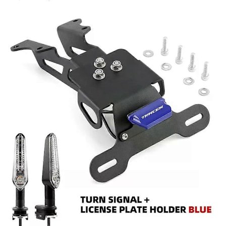Gjelder skiltbrakett for YAMAHA MT09 Tracer 900/9/GT 7GT 700/GT FJ-09 2015-2024 Motorsykkel Tail Tidy Fender Eliminator LED-lys