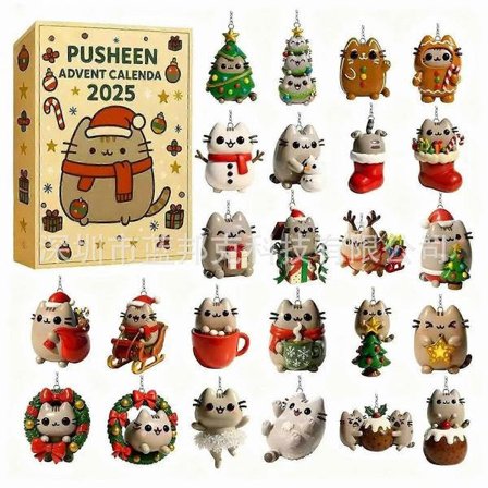 Pusheen Julekalender 2025 Jule Nedtællingskalender Boks