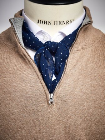 John Henric Men's Bandana Dot Dark Blue Size Onesize
