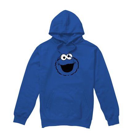 Sesame Street Unisex Vuxen Kakmonstret Ansikte Hoodie S Royal B