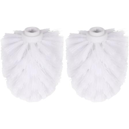 Galaxy 2-pakks utskiftningshode for toalettbørste rengjøringsverktøy 8x9,5 cm (hvit) Hvit