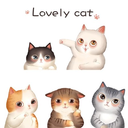 Kissan seinäkoriste, itseliimautuva koristekalvo, seinäkoriste