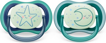 Succhietto Avent Ultra Air Night Time 6-18m Stella/luna