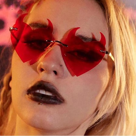 Devil Solglasögon utan bågar för kvinnor Solglasögon