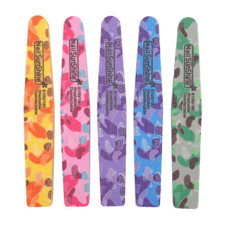 5 kpl Kynsiviilaa Uusiokäyttöinen Pesu Kuvallinen Sieni Muovi Levy Kynsilakan Kiillotus Nauha DIY