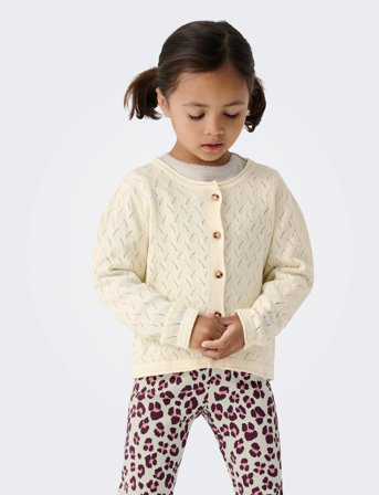 Kids Only Kmgmegan Life Ls Cardigan Knt Noos - Cream - 92