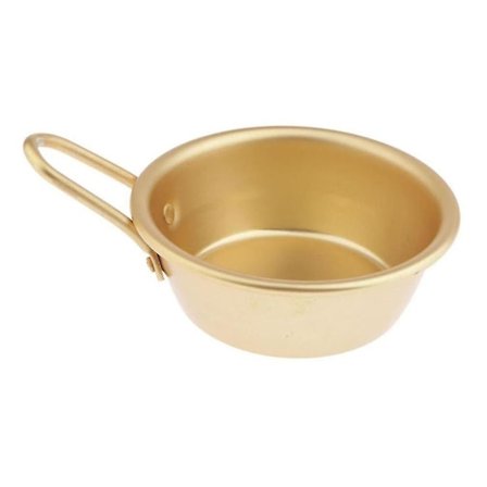 Vinsoppa Skål Rostfritt Stål Ris Skål Med Handtag Ris Skål Kryddskål (färg: guld) (1 st)
