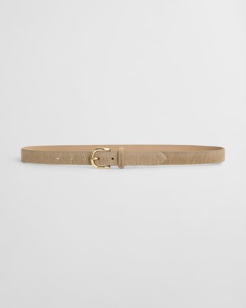 GANT Damen Ledergürtel aus Ponyfell (80/32) Beige