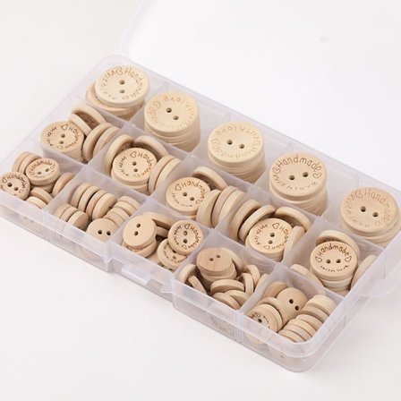 1 sats handgjorda träknappar med kärlek 15 mm 20 mm 25 mm runda