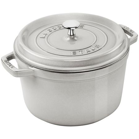 Staub La Cocotte støpejernsgryte 4,8 liter, white truffle' - 'Hvit