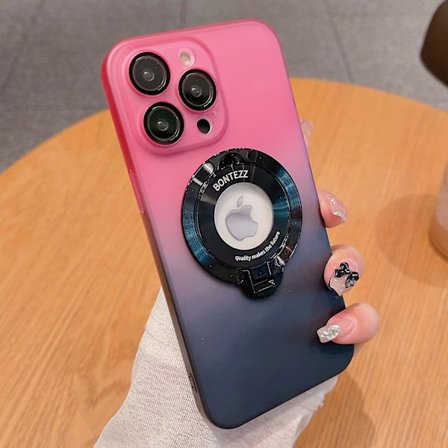 För Iphone 13 Pro Kickstand Gradient Color Phone case Hårt PC- cover Kompatibel med Magsafe