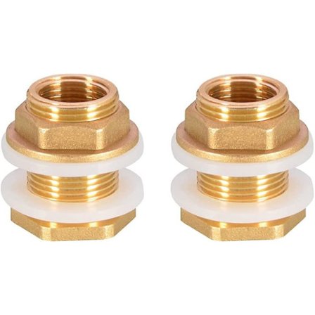 2 st Dn20 3/4 mässing vatten tank vatten slang koppling adapter kran regn hink uttag mässing tank uttag