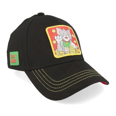 Capslab - Black adjustable Czapka Z Daszkiem - Tom & Jerry Tom Black Adjustable @ Hatstore