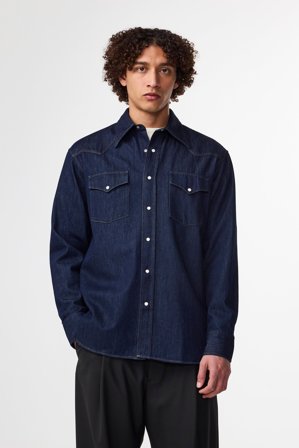 NN.07 Ricky 50015 Shirt Male Blue Organic Cotton