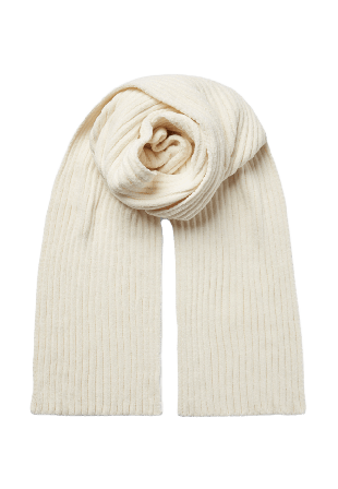 Å WOMAN Ribbstickad halsduk LILLY Halsdukar & scarves Vit ONESIZE