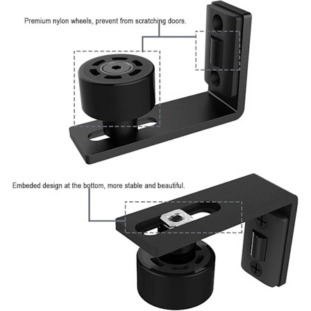 Gulvguide Justerbar til Skydedør Bundsort