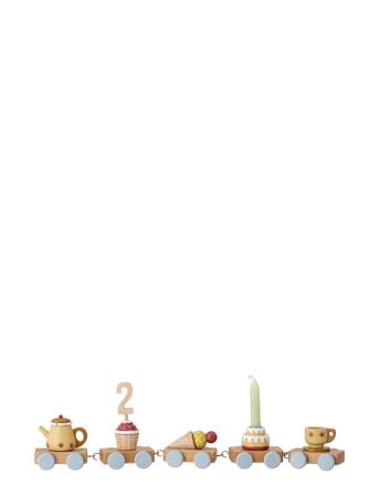 Mo Birthday Decoration, Yellow, Beech Home Kids Decor Party Supplies Multi/mønstret Bloomingville