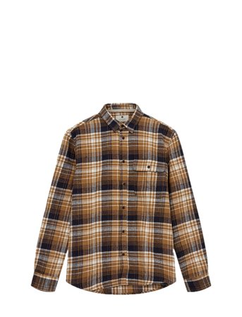 Akleif Heavy Check Tops Shirts Checkered Shirt Brown Anerkjendt