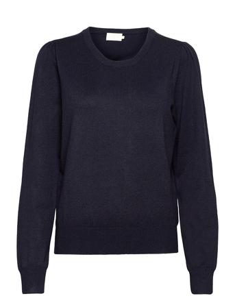 Peony Round Neck Pullover Blue Minus