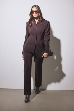 NA-KD - Klassisk dressbukse med rette ben - Skreddersydde bukser - Lilla - EU 38