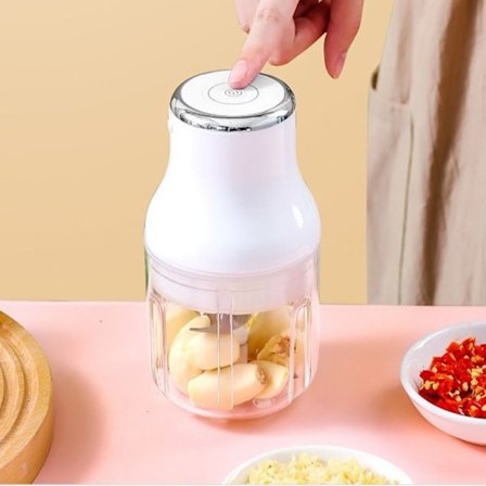 Elektrisk hvitløkshakker Veggiehakker HVIT