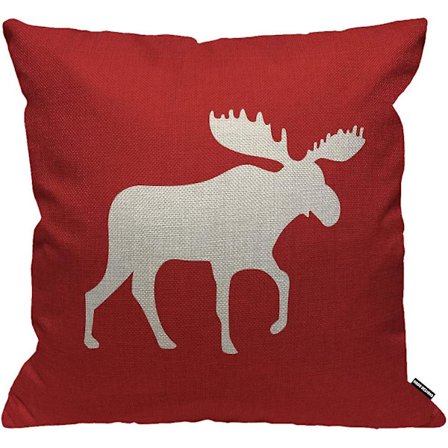 2023 Red Animal Moose Cushion Cover Home Decorative Sofa Chair Cushion Covers 45x45cm