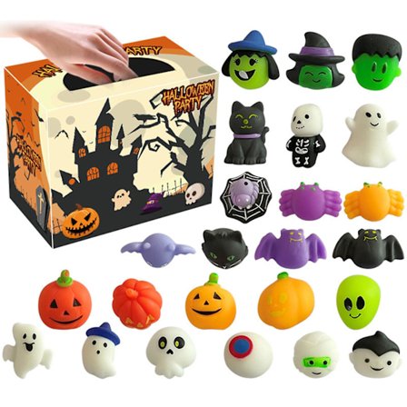Mini Squishy Legetøj, Mochi Squishies Halloween Kawaii Zombie Spøgelse Mønster Stressaflastende Klem Legetøj Til Børn Børnegaver