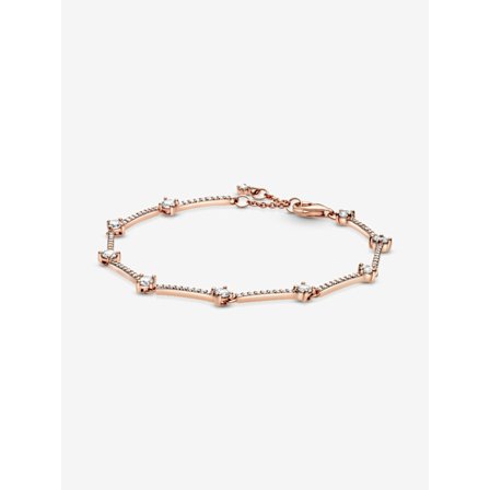 Pandora - Sparkling Pavé Bars Armband - 14k roséguldplätering