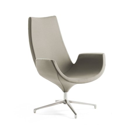 Lounge chair ENJOY, high back, beige