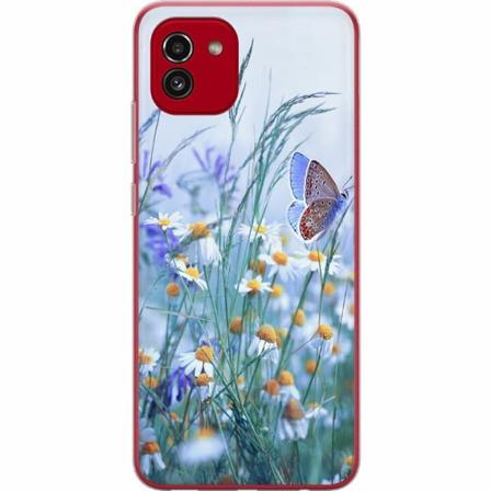 Samsung Galaxy A03 Genomskinligt Skal Blommor